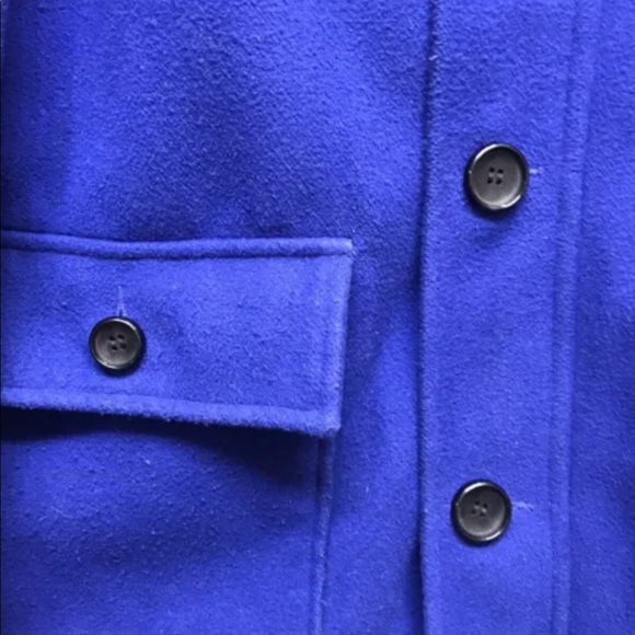 Le Chateau Men’s Wool Blend Peacoat Tailored Fit Blue Small Detachable Hood - Picture 4 of 12